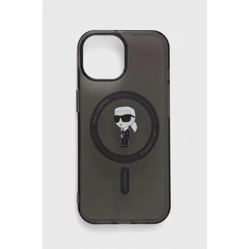 Karl Lagerfeld Etui za telefon iPhone 15 6.1 boja: crna