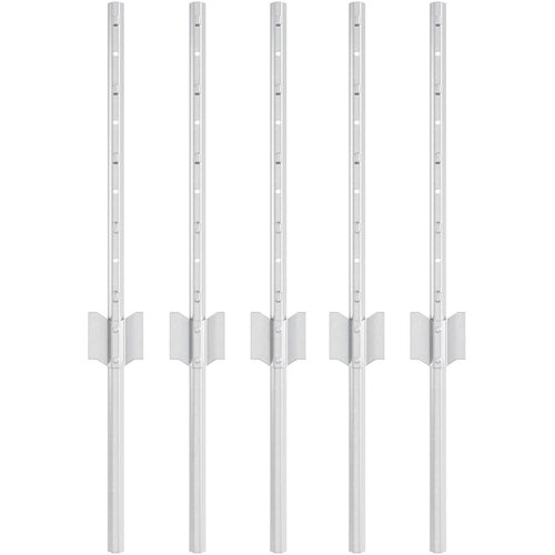  Steber ograje. 5 pcs srebrna 40 cm Jeklo, (5000157895) Cene