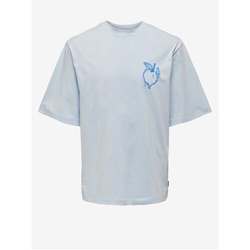 Only Light blue men&amp;#039;s T-shirt &amp;amp; SONS Andres - Men Slike