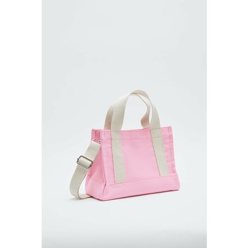 Madamra Women's Pink Canvas Crossbody Bag Cene
