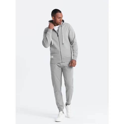 Ombre Men's sweatshirt set unbuttoned sweatshirt + jogger pants