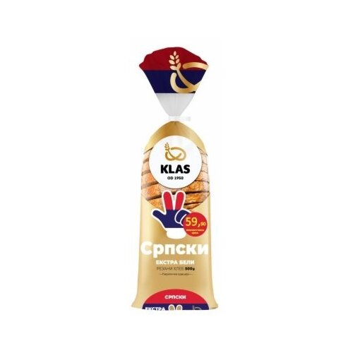 Klas HLEB REZANI SRPSKI EXTRA BELI 500G Cene
