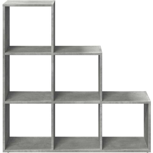 vidaXL Pregrada s knjižno omaro 3-nadstropna betonsko siva 99x29x99 cm Cene