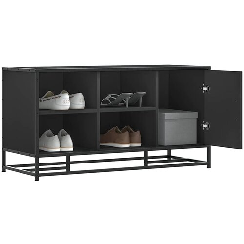  Klupa za cipele crna 100x40x53,5 cm Konstruirano drvo i metal Cijene