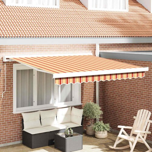  Skrovita tenda Žuta i narančasta 300 x 250 cm Tkanina i Metal Cijene
