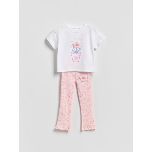 Reserved GIRLS` T-SHIRT & TROUSERS - šaren Cene