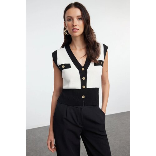 TRENDYOLMILLA ženski top Twoaw25Ye00029, Ecru Cene