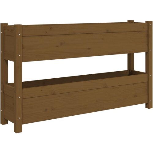 Maison Chic Visoka greda - Greda - Cvetlični Lonec medeno rjava 112x25x66 cm trdna borovina, (21790596) Cene