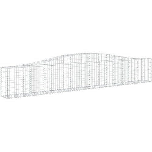  Lučne gabionske ko&amp;scaron;are 10 kom 400x30x60/80 cm pocinčano željezo Slike
