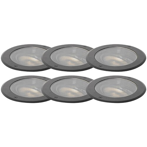 QAZQA Set 6 talnih bradavic AR111 nastavljiv IP65 - Delux Honey Cene