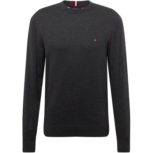 Tommy Hilfiger Pulover temno modra / antracit / živo rdeča / bela Slike