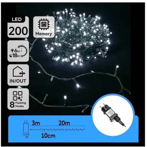 Aigostar led spoljni niz 200xLED/3,6W/230V 20m IP44 hladno bela Cene