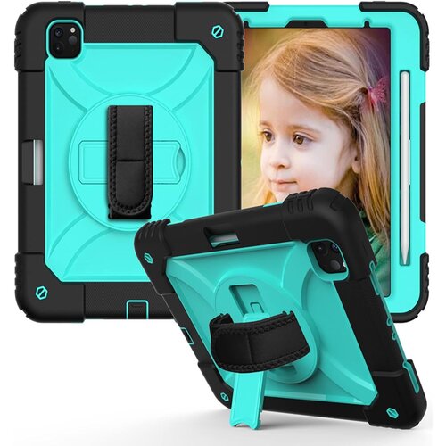 JTech Ohi&scaron;je za iPad Pro 11/Air 5/4 s stojalom in naramnico Turquoise, (22025833) Cene