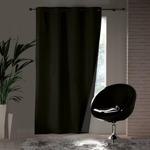 Douceur d int&amp;eacute;rieur Črna izolacijska zavesa 140x260 cm Icemount &amp;ndash; Slike