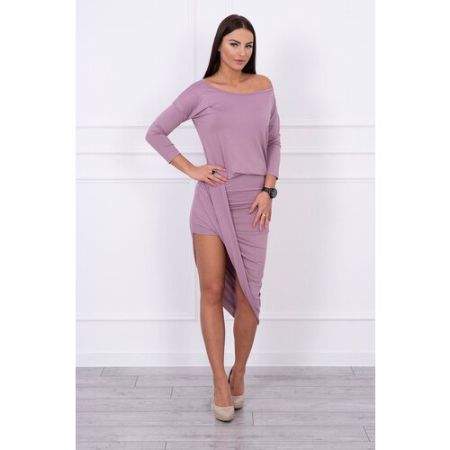 Kesi Asymmetrical dress, 3/4 sleeve dark pink Cijene