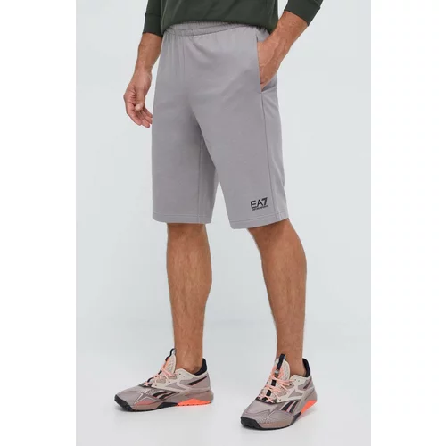 Ea7 Emporio Armani Kratke hlače za muškarce, boja: siva