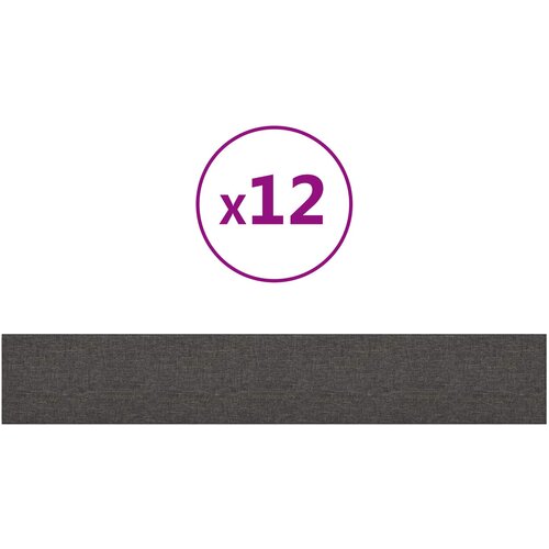  Zidna uzglavlja 12 pcs Tamno siva 90 x 15 cm tkanina Slike