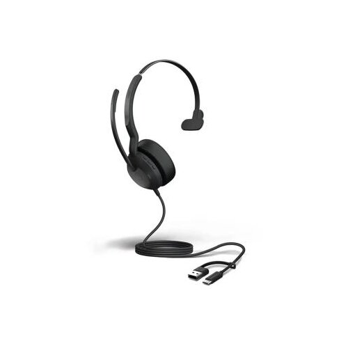 Jabra Evolve2 50 Headset Wired Head-band Office /Call center USB Type-C /USB Type-A Bluetooth Black Slike