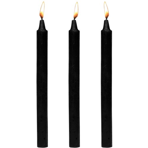 Master Series Dark Drippers Fetish Drip Candles Set of 3 Black Cene