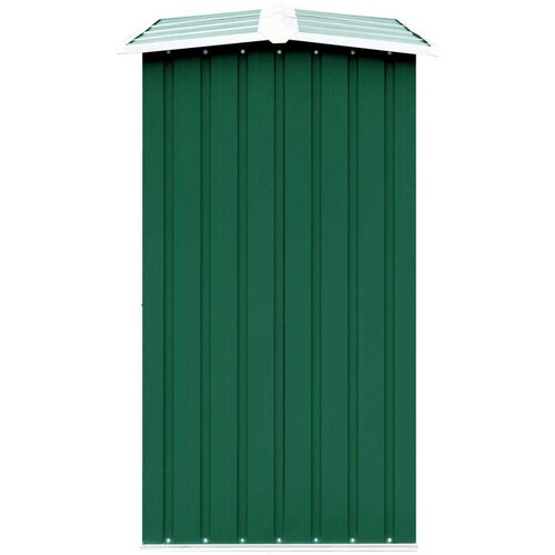 VidaXL Vrtna lopa za drva pocinkano jeklo 330x92x153 cm zelena Slike