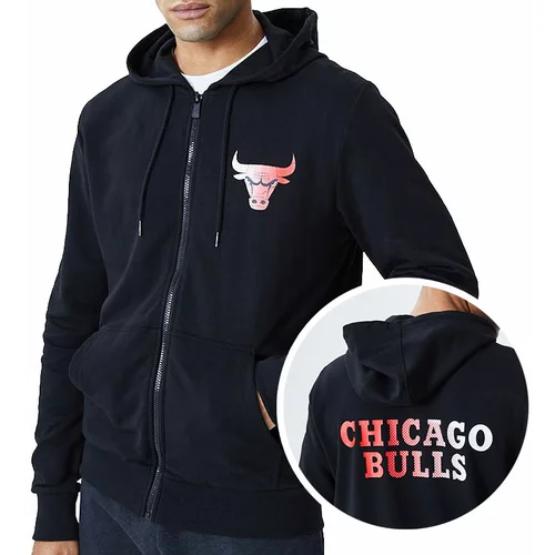 New Era muška Chicago Bulls Gradient Wordmark zip majica sa kapuljčom