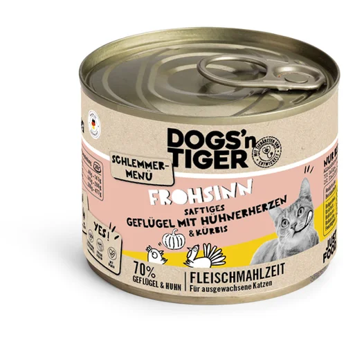 Dogs'n Tiger Ekonomično pakiranje gurmanski jelovnik 12 x 200 g - Perad s piletinom