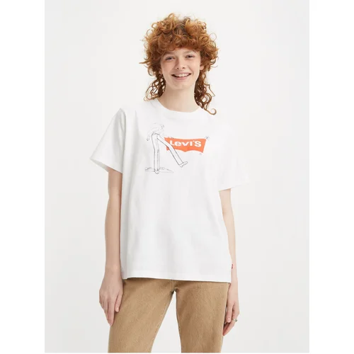 Levi's Levi&#39;s White Women&#39;s T-Shirt Levi&#39;s® For Gals - Women