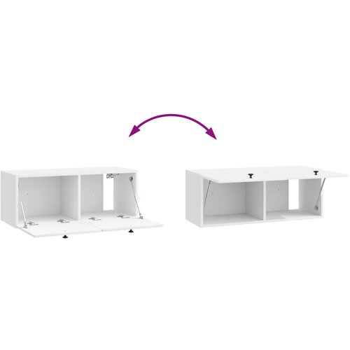  ormar za zid 78,5 x 31 x 30 cm Bijela visokog sjaja Slike