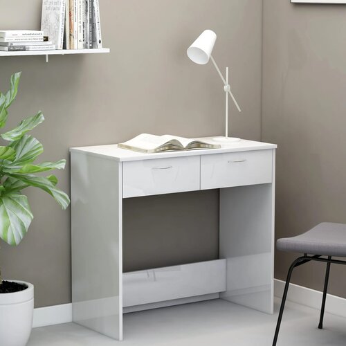 vidaXL radni stol visoki sjaj bijeli 80 x 40 x 75 cm od iverice Cijene