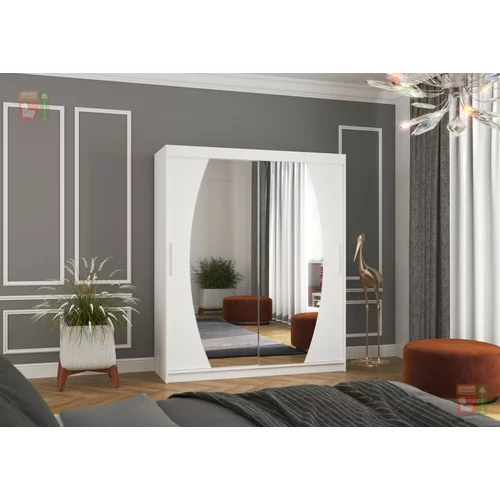 ADRK Furniture Garderobna omara z drsnimi vrati Baltimore 180x215x58 cm