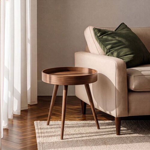 Hanah home pomoćni sto Bias 60, 60 cm, orah Cene