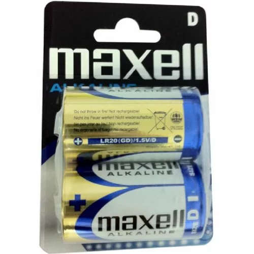 Maxell Baterija LR-20, 2 kos, alkalna (D)