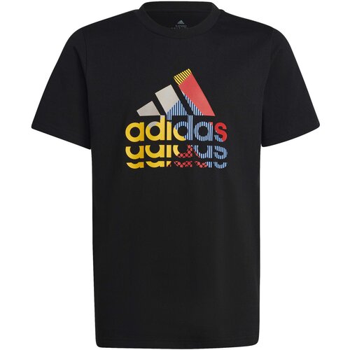Adidas Dječja pamučna majica kratkih rukava boja: crna, s tiskom Slike