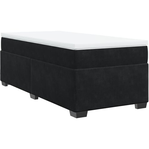 Maison Chic Box spring postelja - Vzmetna postelja z vzmetnico črn 90x190 cm žamet SL10997, (21882667) Cene