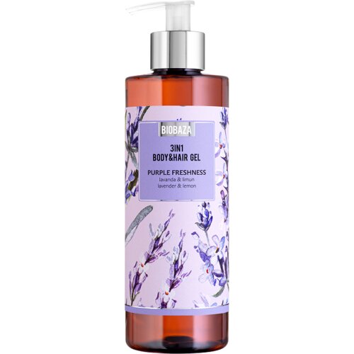 Biobaza 3in1 Body&Hair Gel Purple Freshness šampon, balzam in gel za prhanje 3v1 400 ml Cene