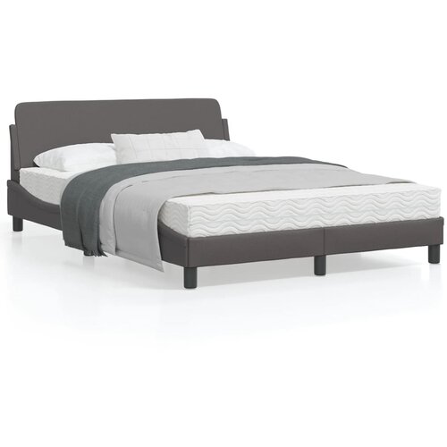 VidaXL Posteljni okvir z vzglavjem siva 120x200 cm umetno usnje Slike