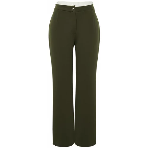 Trendyol Curve Khaki Waist Detailed Knitted Trousers