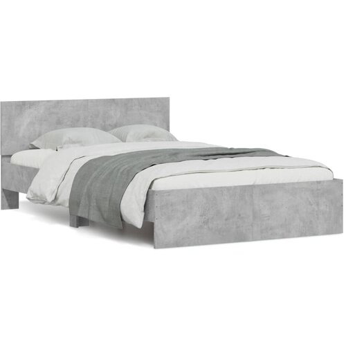 VidaXL Posteljni okvir z vzglavjem betonsko siv 120x190 cm, (20952631) Slike