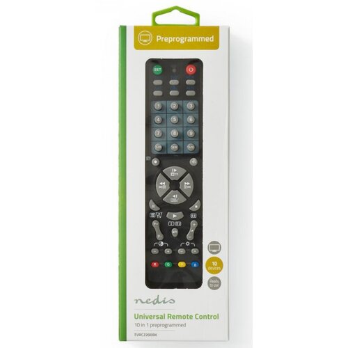 Nedis TVRC2200BK univerzalni daljinski upravljac, kontrolise 10 uredjaja za 250brendova tv-a (alt TVRC2100 Cene