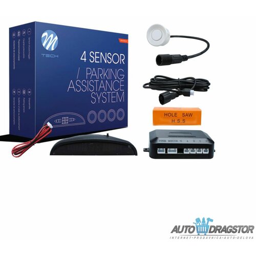 Mtech parking senzor ZADNJI,4KOM,DISPLEJ/ZVUČNI signal,bela boja (12V,21.5mm,OPCIJA farbanja) CP5W Cene
