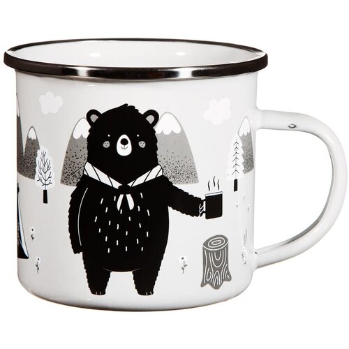 Sass & Belle Bela emajlirana otroška skodelica Bear Adventure - Cene