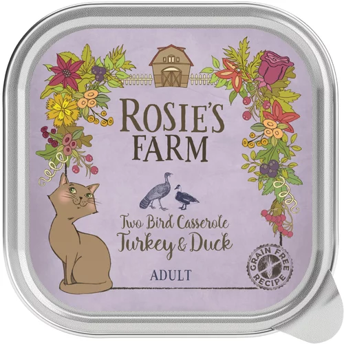 Rosie's Farm Ekonomično pakiranje Adult 32 x 100 g - puretina i pačetina