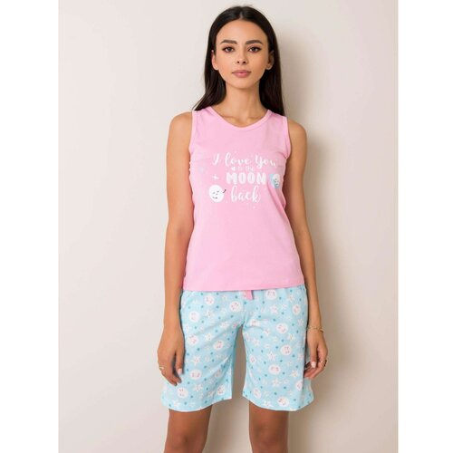 Fashion Hunters Roze i plava pidžama sa printom Slike