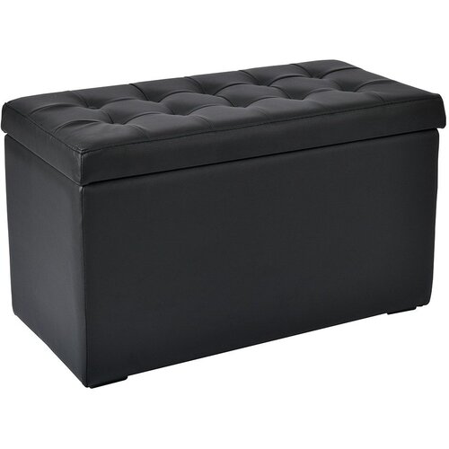 Box M tabure sa prostorom za odlaganje crni (72x36x42 cm) Slike