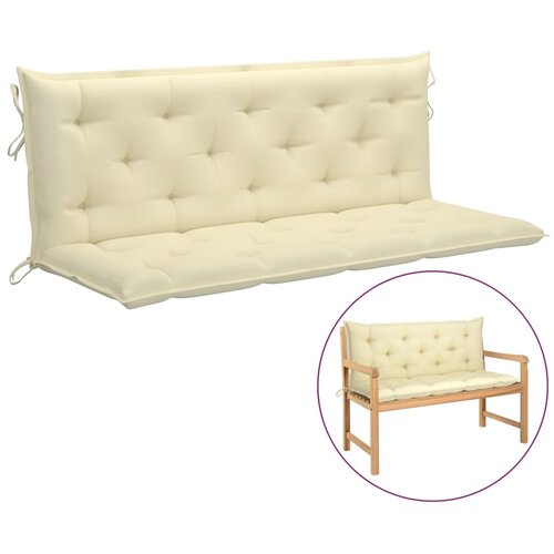 VidaXL Blazina za gugalnico kremno bela 150 cm blago Slike