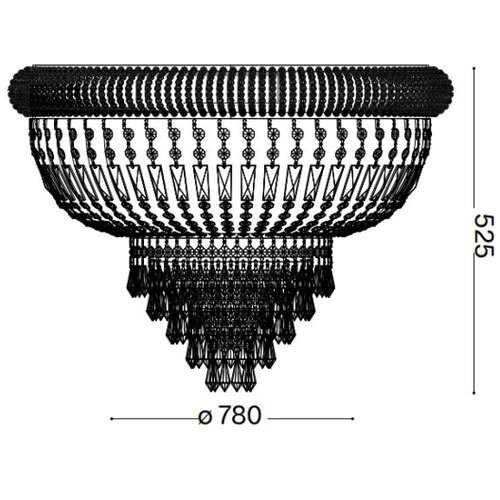 Ideal lux - kristalno plafonsko svetlo dubai, 24x E14/28W/230V, prečnik 78 cm, hrom Slike