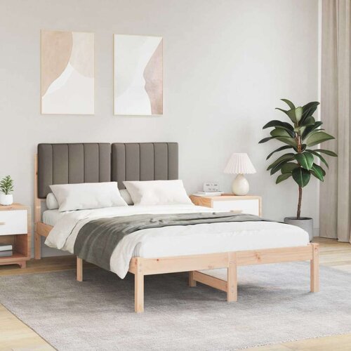 Krevetni okvir s tapiciranim uzglavljem Prirodna i taupe - Prirodna i taupe 120 x 200 cm Cijene