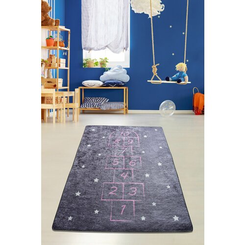 hopscotch - sivi višebojni tepih (100 x 160) Slike