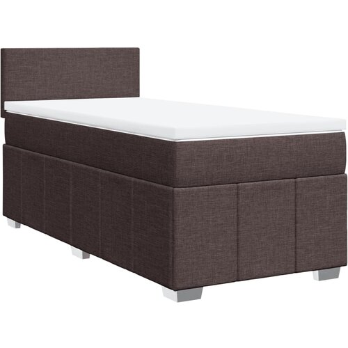 Maison Chic Box spring postelja - Vzmetna postelja z vzmetnico temno rjav 90x190 cm blago SL18323, (21893505) Slike