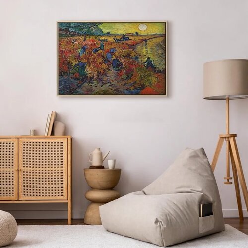  Slika - Vincent van Gogh – The Red Vineyard 60x40 U prirodnom drvenom okviru Cene